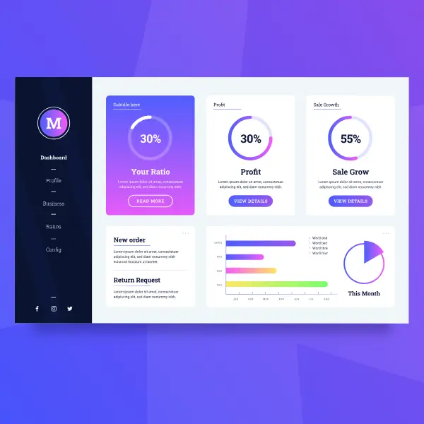 Admin dashboard